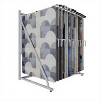Présentoir de tapis en métal à feuilles mobiles, support de sol amovible, porte-échantillons de tapis détachable pour magasins et expositions