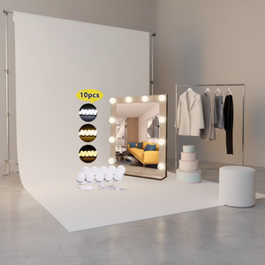 Kit de Luz LED Moderno para Espejo de Vanidad, Bombilla LED Regulable, Clasificación IP44, Acabado Níquel Cepillado, Control Táctil, Montaje en Pared para Baño - Product Image 1