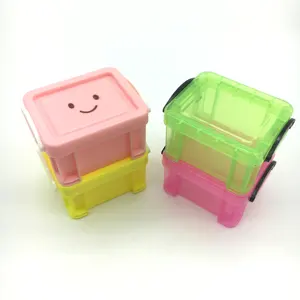 Boîte de rangement en plastique coloré, boîte à bonbons pour enfants, pour organisateur de petites pièces en plastique