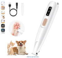 Tondeuse à pattes pour animaux de compagnie rechargeable à LED, faible bruit, étanche, pour chiens et chats