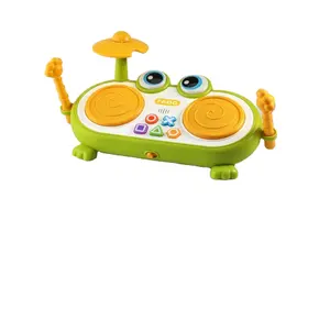 Toddler Frog Instrumentos Musicais Brinquedos Kids Drum Set com Pandeiros Maracas e Castanet Brinquedos Musicais para o Bebê Infantil Brinquedos