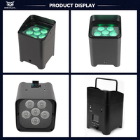 Projecteurs sans fil 6x18W RGBWA+UV DMX512 à batterie, projecteur PAR LED sans fil pour mariage, fête, DJ, scène