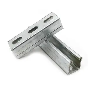 Professional manufacturer Hot-dip galvanized double splicing C-channel steel slotted support cantilever strut channel Bracket