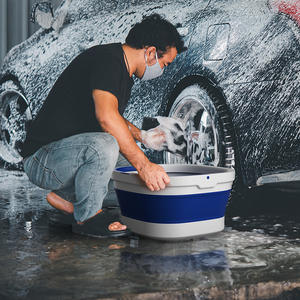 Serpillère rotative pliable ovale en microfibre, essorage mains libres, nettoyage domestique, S901 1,5 kg - Product Image 4