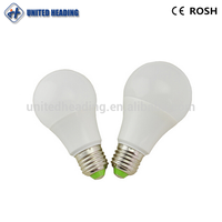 100LM/W PF>0.9 CRI>80 en aluminium en plastique 7W/9W /12W/15W A60 E27 led ampoule