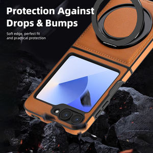 Haute qualité 360 support de support magnétique rotatif PU étuis de téléphone portable antichoc pour Samsung Galaxy <span class=keywords><strong>Z</strong></span> <span class=keywords><strong>Flip</strong></span> 3 <span class=keywords><strong>4</strong></span> 5 6 étui - Product Image 3