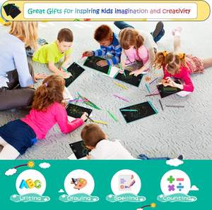 Jouets d'apprentissage pour enfants Tableaux d'écriture LCD Écran couleur <span class=keywords><strong>Tableau</strong></span> noir magique Ardoises magiques Tablette d'écriture LCD 8.5 10 12 16 pouces - Product Image 4