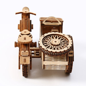 Commande en gros de puzzles 3D en <span class=keywords><strong>bois</strong></span> pour adultes, modèle de <span class=keywords><strong>moto</strong></span> side-car en <span class=keywords><strong>bois</strong></span> 3D, cadeau de collection pour les passionnés de motos - Product Image 4