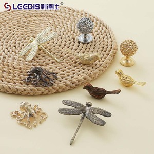 Lcgdis Zinc Alloy Bird Dragonfly Cabinet Knobs Novelty Shape For Drawer Furniture Hardware Handles Scandinavian Style - Product Image 1