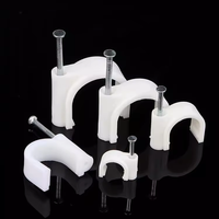 Crochet de fixation en acier de haute qualité de 7 mm pour câbles réseau, avec clip en plastique pour ciment et crochet pour fil métallique