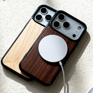 เคสโทรศัพท์ไม้แม่เหล็กสำหรับ <span class=keywords><strong>iPhone</strong></span> 18 Pro Max  ฝาครอบไม้ไผ่ เชอร์รี่ วอลนัท สำหรับ <span class=keywords><strong>iPhone</strong></span> 18 Pro 17 16 15 14 LM018 - Product Image 4