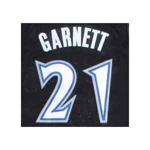 Camisa de Basquete Kevin Garnett Preta Retrô Tamanho Grande Melhor Qualidade 100% Poliéster Costurada - Product Image 1