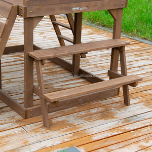 Columpio de Madera para Jardín con Casita, Tobogán Verde, Escalera de Escalada y 3 Columpios - Parque Infantil Exterior Todo en Uno para Niños - Product Image 5