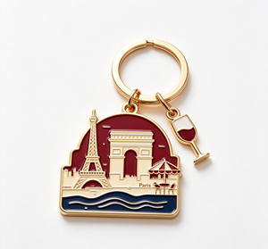 <b>Custom</b> Zinc Alloy <b>Keychain</b> 3D Enamel Cityscape Key Ring Cartoon Charm Souvenir Gift - Product Image 3