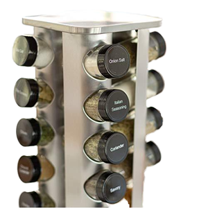 Support rotatif en acier inoxydable personnalisé, organisateur de cuisine moderne, design pliable multifonctionnel pour boîte à épices - Product Image 3