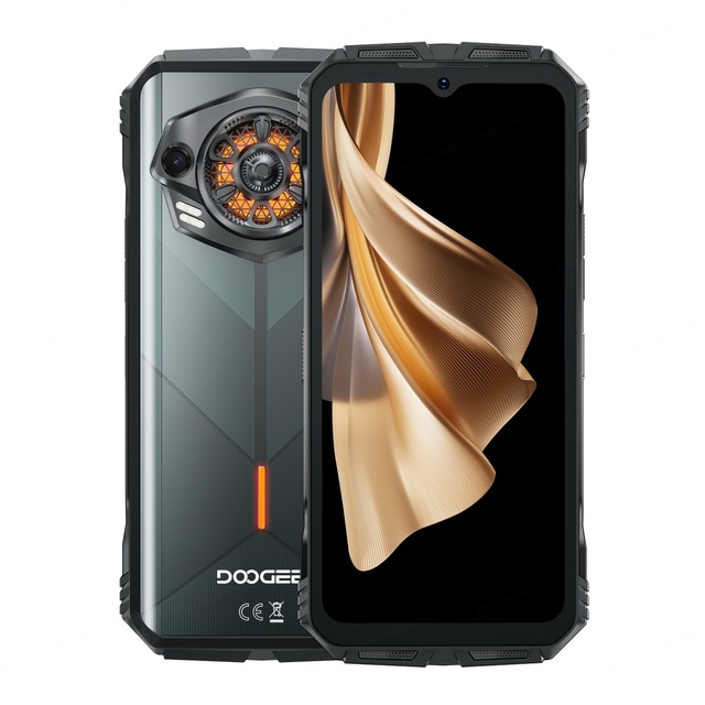 6.58 Inch DOOGEE S PUNK Rugged Phone 4G LTE 6GB+256GB Android 14 Spreadtrum T606 Octa Core NFC Waterproof Shockproof IP69K IP68