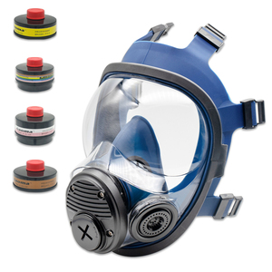 Phong cách kết hợp kích hoạt chống lại radiat khai thác mỏ <span class=keywords><strong>Silicone</strong></span> Lọc oxy đầy đủ mặt nạ khí maschera - Product Image 6