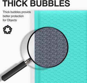 Teal Opaque Padded Bubble Mailers, Self-Seal Waterproof Shipping Envelopes for Jewelry, Cosmetics and Small Business <b>Packaging</b> - Product Image 3