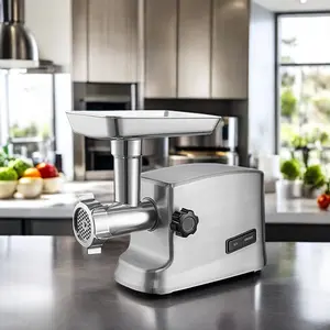 RTS Powerful Motor Locked Power 2000W Kitchen Household Electric Meat Mincer Meat Grinder Stainless Steel