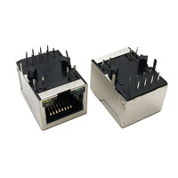 Coorle 5921 Connecteurs Ethernet Magnétiques 10/100 Transformateurs Non-PoE 1x1 Port 8X8 Tab Connecteur RJ45 Contacts en Bronze Phosphoreux