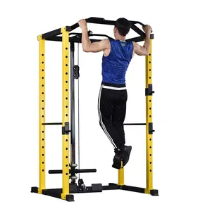 Phòng tập thể dục thiết bị tập thể dục Squat Rack với Pull Up Bar đa chức năng điện giá lồng