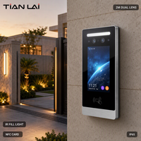 Panneau de contrôle d'accès intelligent H5 8 pouces avec identification faciale, carte IC, mot de passe, NFC et déverrouillage via application mobile, 12V CC pour immeubles d'appartements