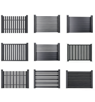 Clôture d'intimité moderne en aluminium décorative facile à assembler avec options PVC pour balcon et jardin de villa - Système de sécurité écologique