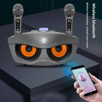 Système de chant KTV portable Sd306plus Owl Design TWS sans fil avec micro et double haut-parleur, carte son intégrée
