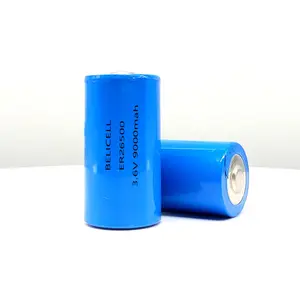 उच्च गुणवत्ता Li-SCOL2 लिथियम बैटरी er26500 सी आकार गैर-रिचार्जेबल 3.6V 9000mah लिथियम बैटरी