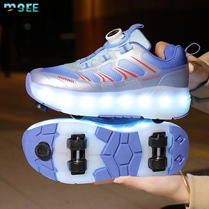 <span class=keywords><strong>Chaussures</strong></span> à roulettes rétractables SeeMore pour enfants, filles, garçons et femmes – Baskets tendance avec roues, respirantes, pour le patinage en extérieur - Product Image 5