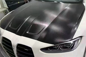 Utilisé pour 2021 + BMW M3 G80 <span class=keywords><strong>M4</strong></span> G82 Kit de carrosserie de capot avant en fibre de carbone sèche de haute qualité - Product Image 5