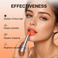 Baume à lèvres SPF 30 en gros, enrichi en Vitamine C, Vitamine E et Avocat, sans parabène, effet brillant, protection solaire quotidienne pour les lèvres