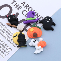 Personnalisable Halloween Citrouille Enfant Cheveux Ornements Flatback Résine Charmes Réfrigérateur Aimant pour la Décoration