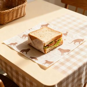 Papier à sandwich anti-graisse, papier alimentaire pour hamburger, papier ciré, logo personnalisé, cuisson, cuisine, rouleau de poulet - Product Image 6
