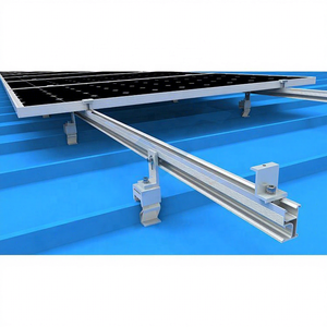 Système de montage solaire <span class=keywords><strong>CHIKO</strong></span> pour toiture en tôle/métal à joint debout 366 Pinces NO. Système de rail 43 rails, charge de vent 60 m/s, charge de neige 1,8 KN/M2 - Product Image 1