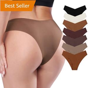<span class=keywords><strong>Slip</strong></span> <span class=keywords><strong>Invisibili</strong></span> Morbidi ed Elastici per Donne, Mutandine Senza Cuciture, Senza Ferretto, Taglio a V, Comode e Indetettabili - Product Image 1