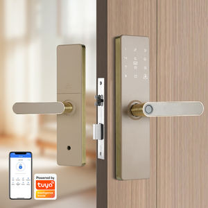 Cerradura Inteligente <span class=keywords><strong>Digital</strong></span> con Contraseña y Huella Dactilar Color Negro y Dorado de Gran Venta, Cerradura Electrónica Inteligente para Puerta de Casa con Wifi Tuya - Product Image 1
