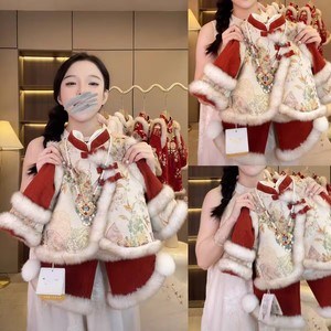 Tongxingyuan Chinese Style Cheongsam Dress For Baby Girls Thickening Winter Wear With Label And Tags New Year Outfit - Product Image 2