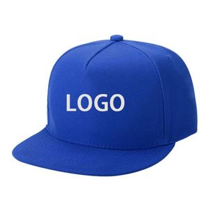 Gorra de Béisbol Personalizada al por Mayor, de Lona, con Visera Plana, Unisex, Estilo Hip Hop, 5 Paneles, Color Sólido, 100% Algodón, Deportiva, para Exteriores, con Cierre a Presión - Product Image 1
