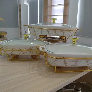 चीनी पारंपरिक शैली tableware के लिए दौर की बिक्री के लिए खानपान बुफे खाद्य warmers नई आगमन