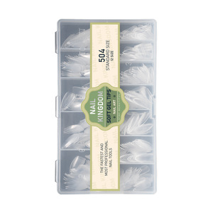 <span class=keywords><strong>Uñas</strong></span> Postizas Transparentes <span class=keywords><strong>de</strong></span> Estilo Semi-Mate, 504 Piezas por Caja, Forma Trapezoidal, Estilo Almendra, <span class=keywords><strong>Uñas</strong></span> a Presión - Product Image 2