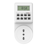 Minuteur électronique intelligent IT Mini avec prise, affichage LCD, 16A 230V, prise EU, matériau polycarbonate, contrôle automatique, pour la maison