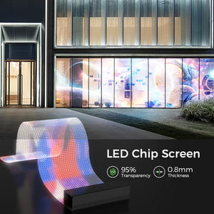 Film d'affichage LED P8 transparent ultra-fin, adapté à tout, des vitrines de magasins aux écrans d'atrium de centre commercial - Product Image 1