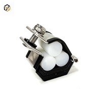 Crampons de câble simples en acier inoxydable 316L certifiés IEC61914, non magnétiques, réglables, résistants à la corrosion, haute performance