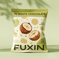 Sachet d'emballage alimentaire personnalisé à scellage arrière en plastique de qualité alimentaire pour chocolat, noisettes enrobées et bonbons
