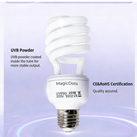 Ampoule chauffante UVB MagicDots XH-LX002 5.0/10.0 pour tortues et lézards - Verre écologique, tension universelle AC 110V/220V