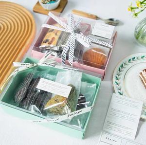 Stampa personalizzata Logo bomboniere ecologiche caramelle al <span class=keywords><strong>cioccolato</strong></span> torta alla fragola confezione regalo in carta con coperchio trasparente - Product Image 5