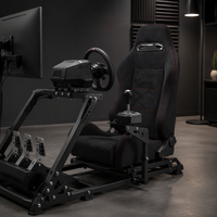 Siège en daim réglable EDDYSTAR noir universel pour simulateur de course, jeux et chaise de bureau, NE PAS UTILISER SUR ROUTE, UNIQUEMENT EN TOUT-TERRAIN