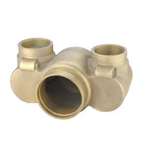 Chất lượng cao Hot Bán Brass 4 "rãnh x 21/2" X21/2 "Nữ Đúc góc cơ thể tường hydrant khớp nối Siamese kết nối