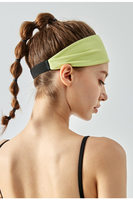 Diadema Deportiva Unisex para Adultos, Ancha y Elástica, Mezcla de Nailon/Spandex (90/10), Secado Rápido, Duradera, Color Sólido, para Correr y Yoga en Verano